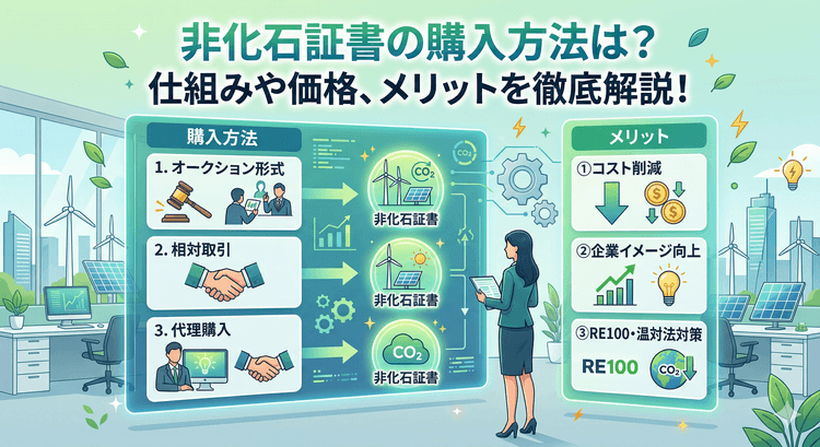 非化石証書の購入方法は?仕組みや価格、メリットを徹底解説!